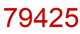 Number 79425 red image