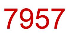 Number 7957 red image
