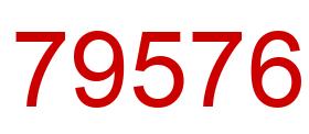 Número 79576 imagen rojo