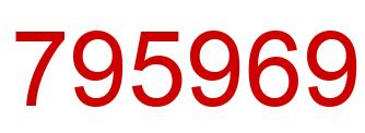 Number 795969 red image