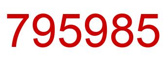Number 795985 red image