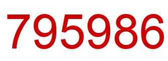 Number 795986 red image