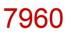 Number 7960 red image