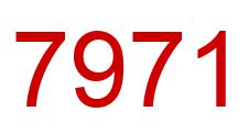 Number 7971 red image