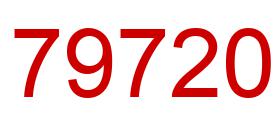 Number 79720 red image