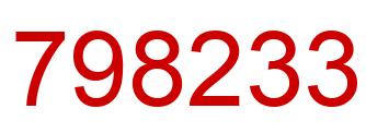 Number 798233 red image