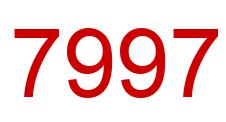 Número 7997 imagen rojo