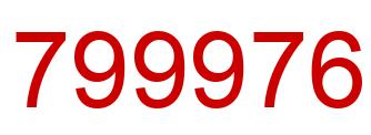 Number 799976 red image