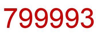 Number 799993 red image
