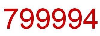 Number 799994 red image