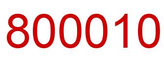 Number 800010 red image