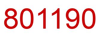 Número 801190 imagen rojo