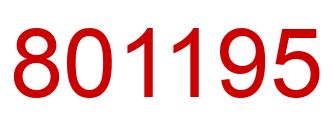 Número 801195 imagen rojo