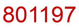 Número 801197 imagen rojo