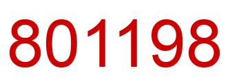 Number 801198 red image