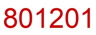 Number 801201 red image