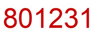 Number 801231 red image
