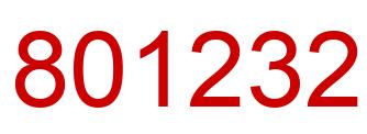 Number 801232 red image