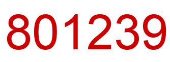 Número 801239 imagen rojo