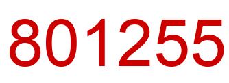 Número 801255 imagen rojo