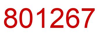 Number 801267 red image