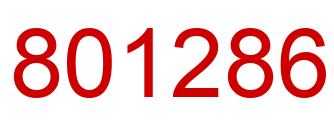 Número 801286 imagen rojo