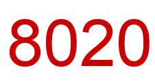 Number 8020 red image