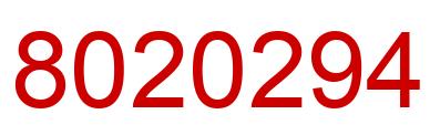 Número 8020294 imagen rojo