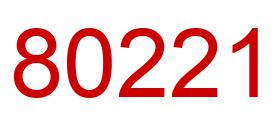 Number 80221 red image
