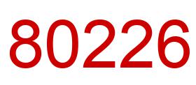 Number 80226 red image
