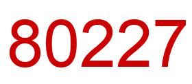 Number 80227 red image