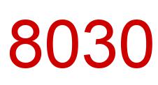 Number 8030 red image