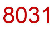 Number 8031 red image