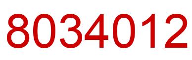 Number 8034012 red image