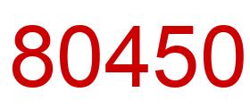Número 80450 imagen rojo