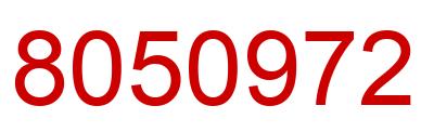 Number 8050972 red image