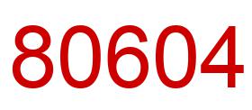 Number 80604 red image