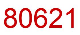 Number 80621 red image