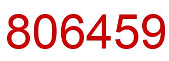 Número 806459 imagen rojo