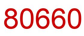 Number 80660 red image