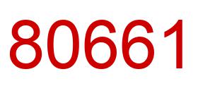 Number 80661 red image