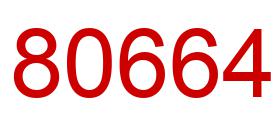 Number 80664 red image