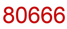 Number 80666 red image