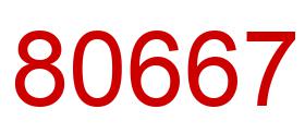 Number 80667 red image