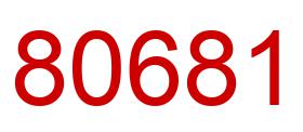 Number 80681 red image