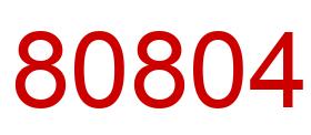Número 80804 imagen rojo