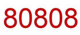 Number 80808 red image