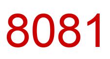 Number 8081 red image
