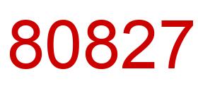 Número 80827 imagen rojo