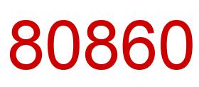 Number 80860 red image
